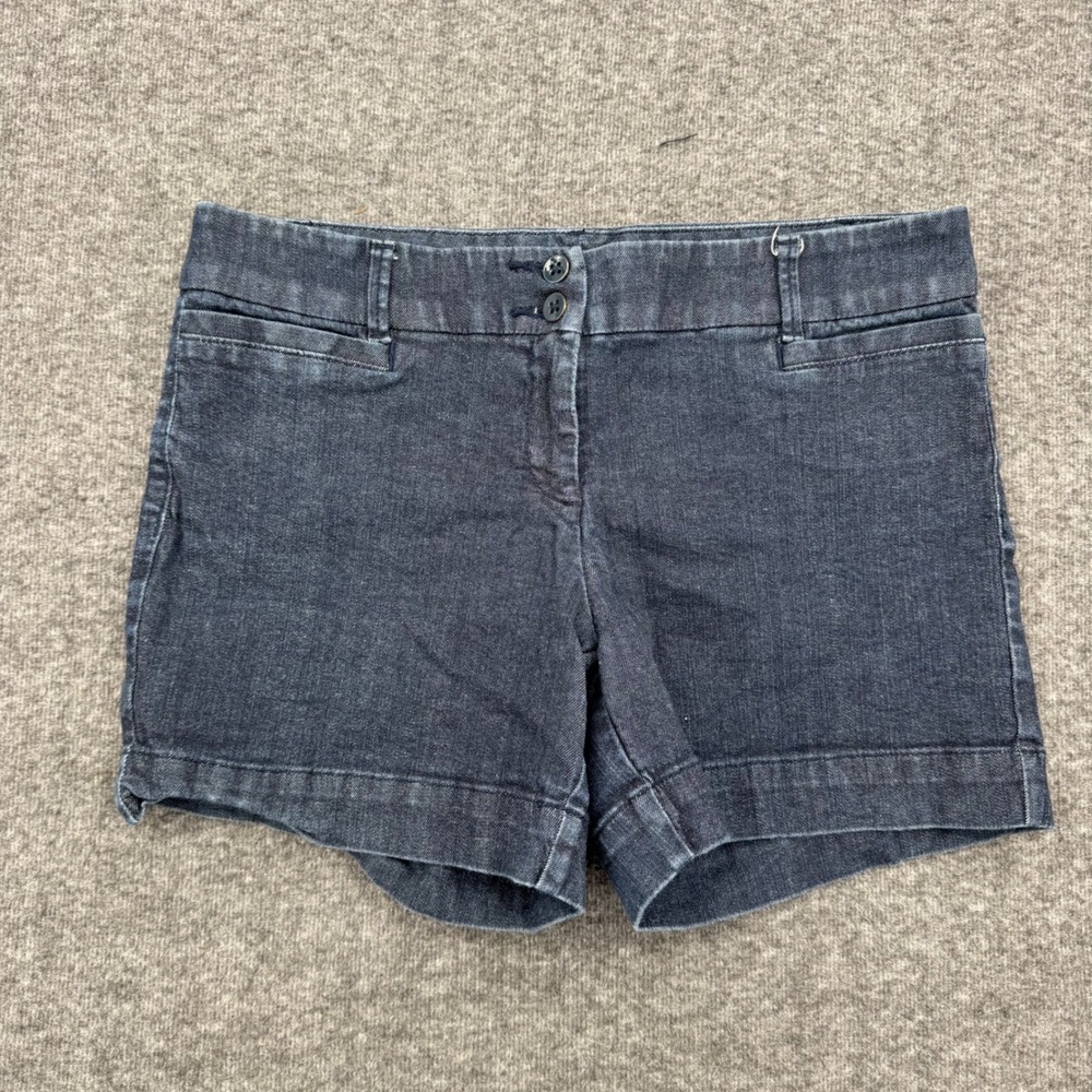 The Limited Denim Tailored Short Dark Wash Indigo Stretch Cuffed Size 8 Preppy